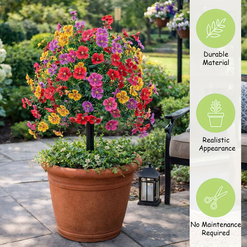 🔥Last Day: 60% OFF🔥Artificial Eucalyptus and Violet Ground-Insert Floral Decoration