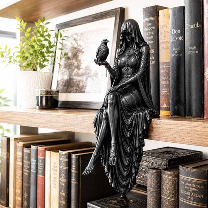 🔥Last Day 50% OFF 🖤 Gothic Raven Shelf Sitter Statue