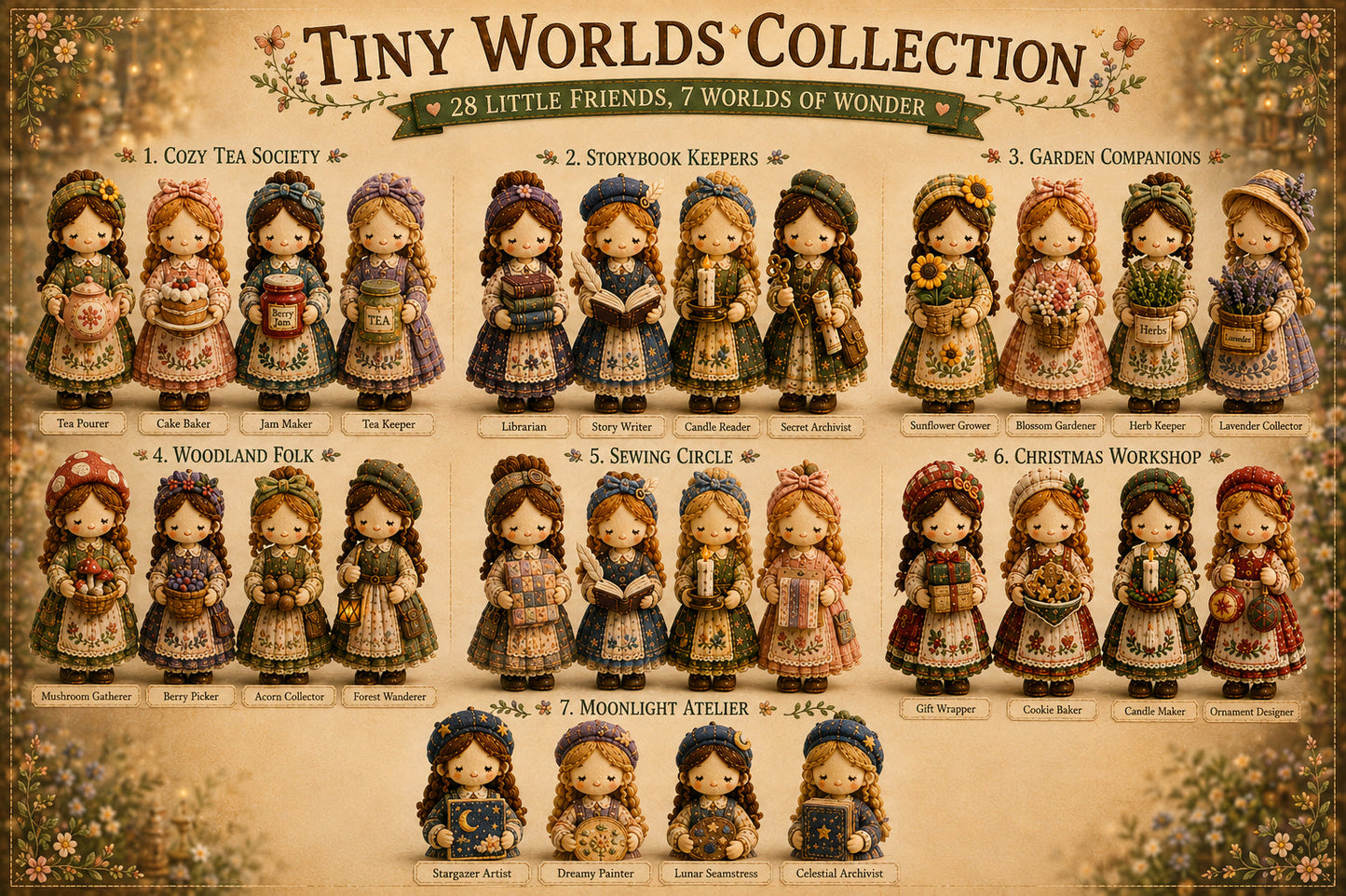 🎁Last Day 49%🧵 Tiny Worlds Collection – Patchwork DIY Kit Series