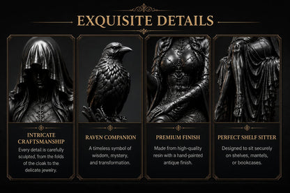🔥Last Day 50% OFF 🖤 Gothic Raven Shelf Sitter Statue